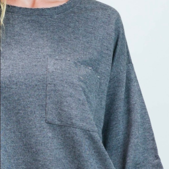 Distressed long sleeve top - Picture 2 of 2